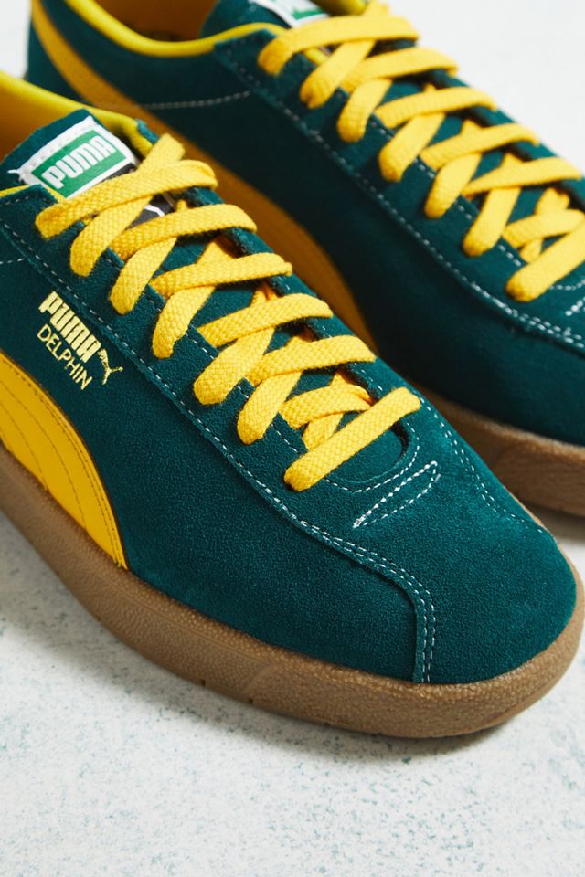 PUMA Yellow & Green Delphin Trainers | Urban Outfitters UK