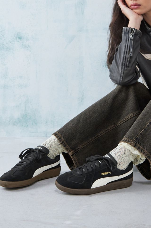 Puma black suede trainers sale