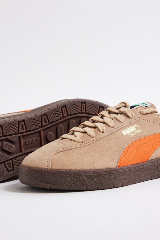 PUMA Beige & Orange Delphin Trainers #4