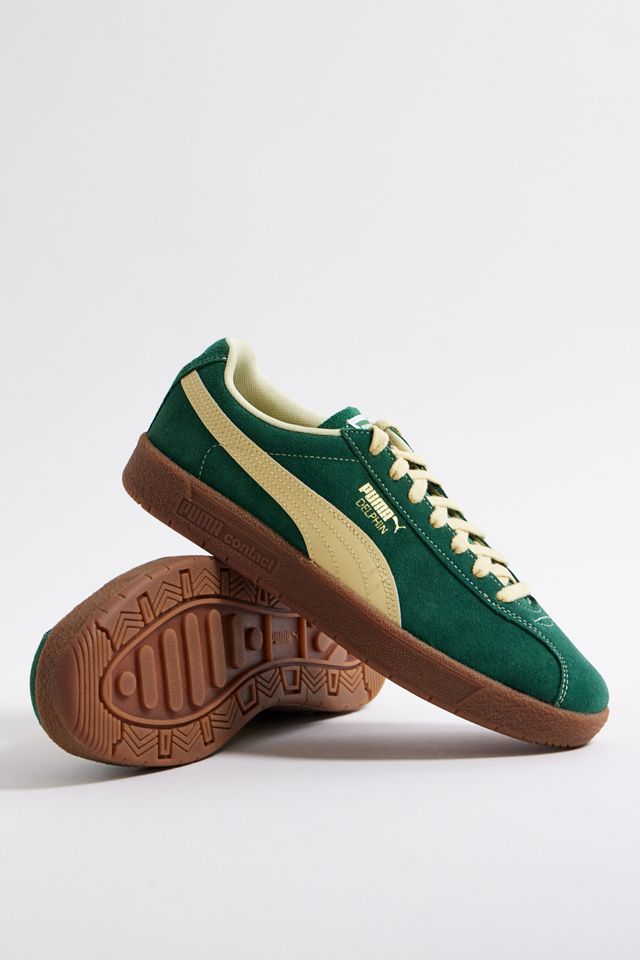 PUMA Green & Beige Delphin Trainers #4
