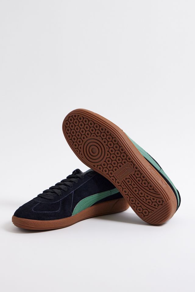 PUMA Black Green Army Trainer Suede Trainers