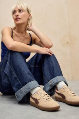 PUMA Beige Palermo Trainers - Beige Shoe UK 7 at Urban Outfitters