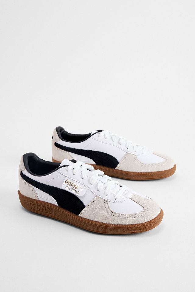 PUMA White Leather Palermo Trainers #1