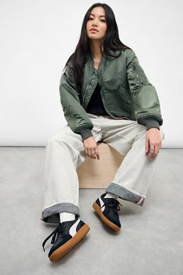 PUMA Black Leather Palermo Trainers
