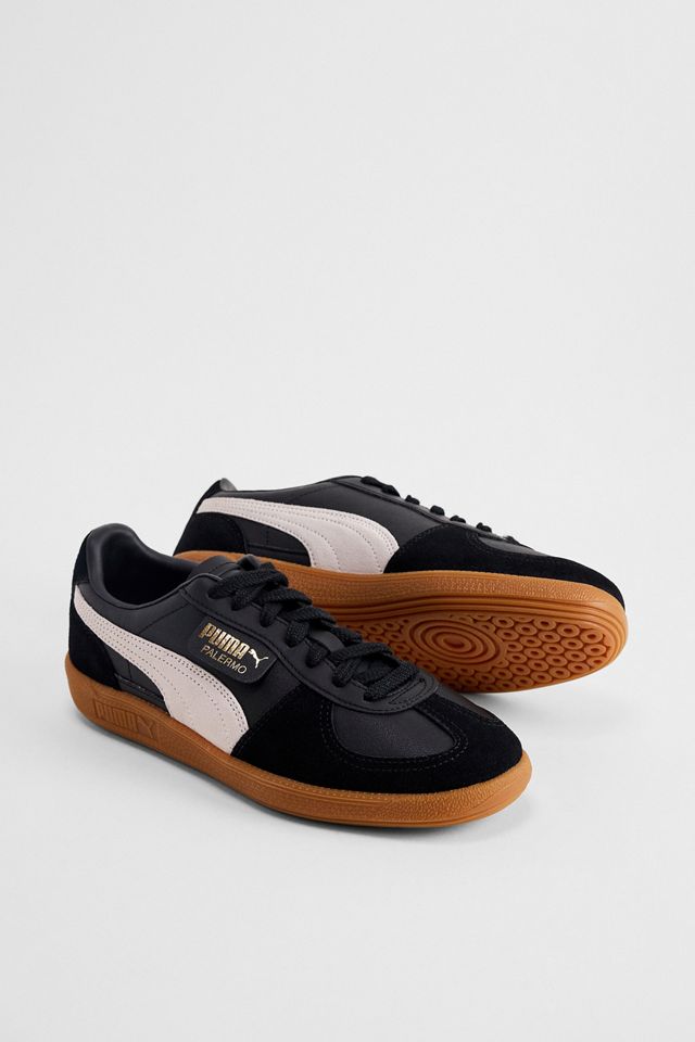 PUMA Black Leather Palermo Trainers
 #1