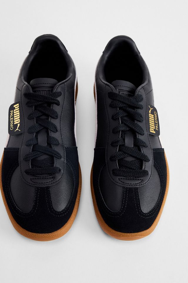 PUMA Black Leather Palermo Trainers
 #3