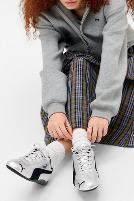 PUMA Metallic Speedcat Trainers - Silver Shoe UK 6 at Urban Outfitters