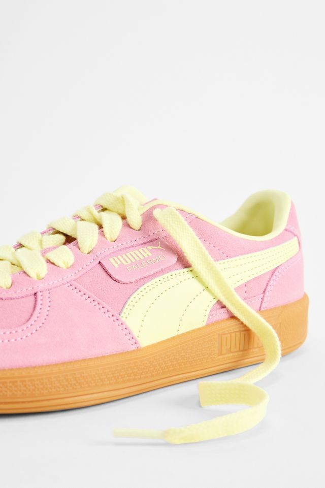 PUMA Pink & Yellow Palermo Trainers #4