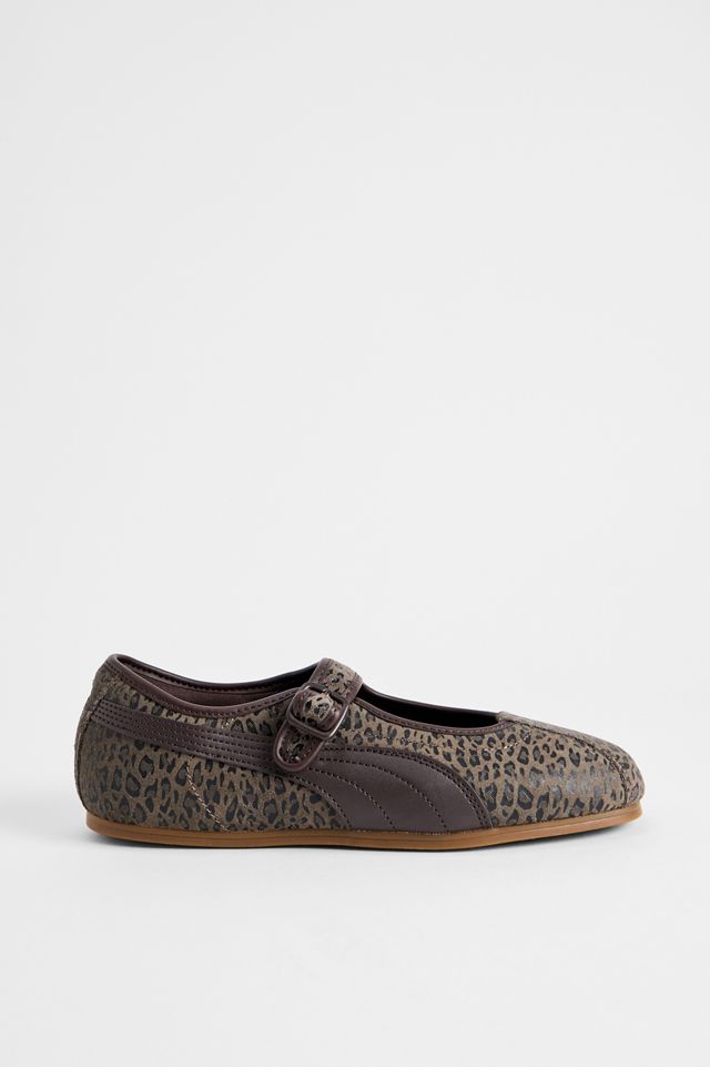 PUMA Leopard Print Tacklette Trainers #4