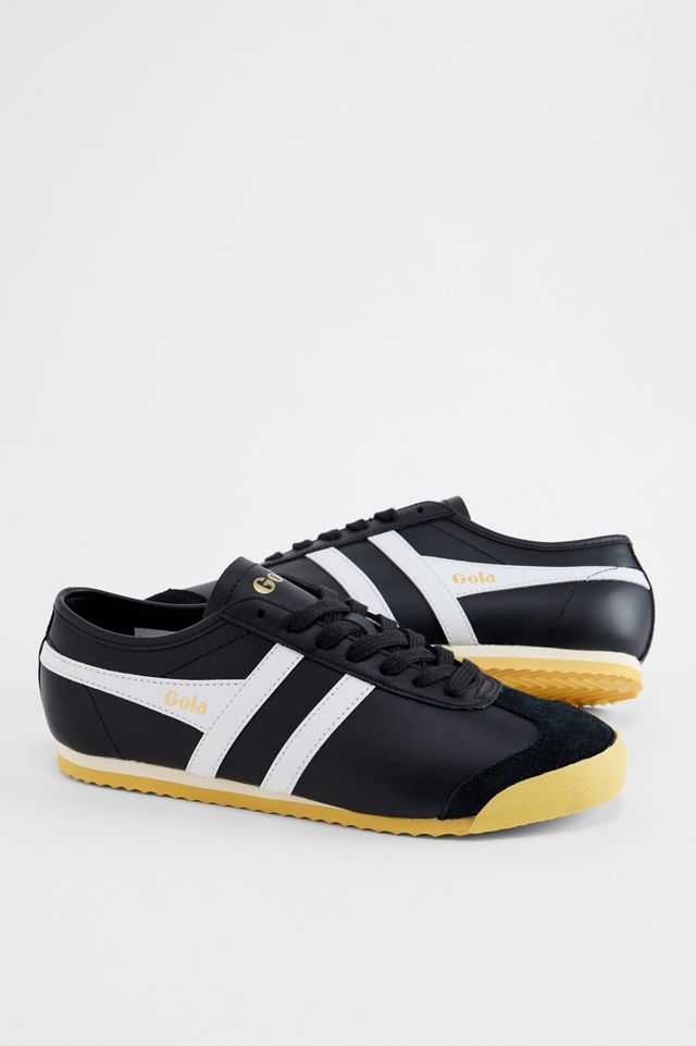 Gola Scarpe da ginnastica Race in pelle bianche e nere #1
