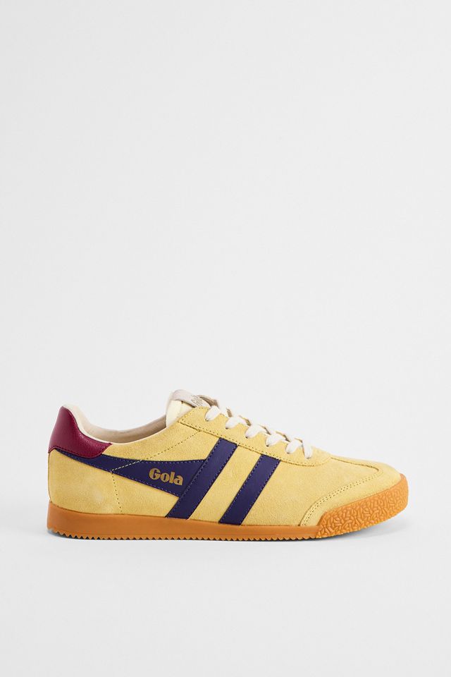 Scarpe da Ginnastica Elan in Pelle Scamosciata Gialle e Blu Gola #2