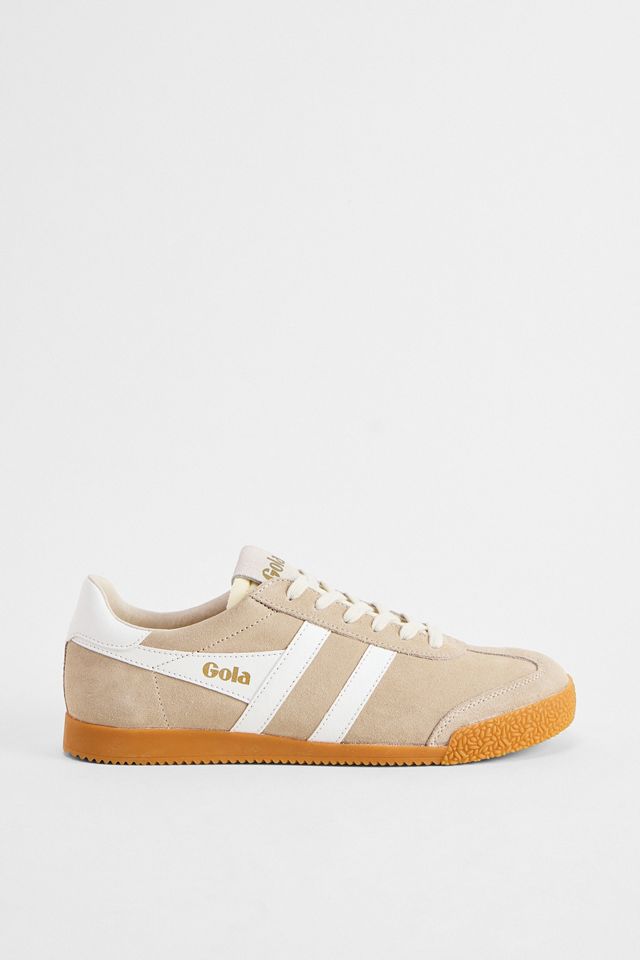 Sneakers Elan Scamosciate Beige & Bianche Gola #1