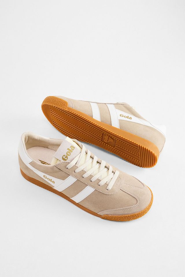 Sneakers Elan Scamosciate Beige & Bianche Gola #2