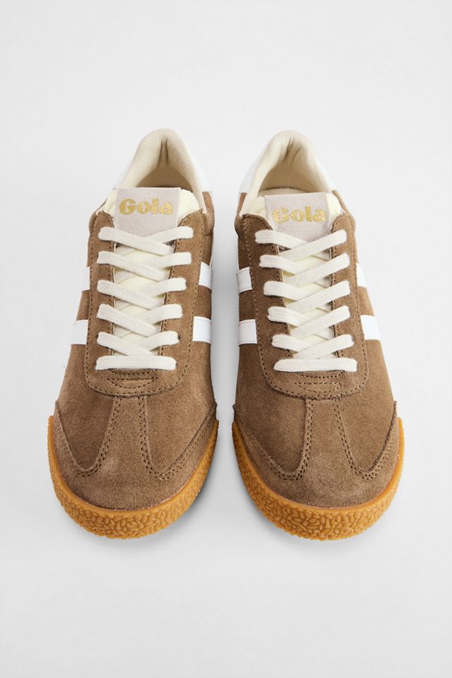 Gola Tobacco & White Elan Suede Trainers