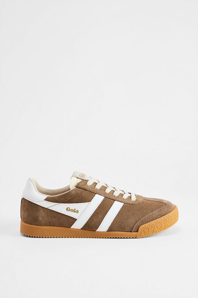 Gola Tobacco & White Elan Suede Trainers
