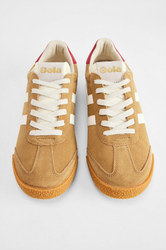 Gola Elan Wildleder-Sneaker in Karamell & Weiß #1