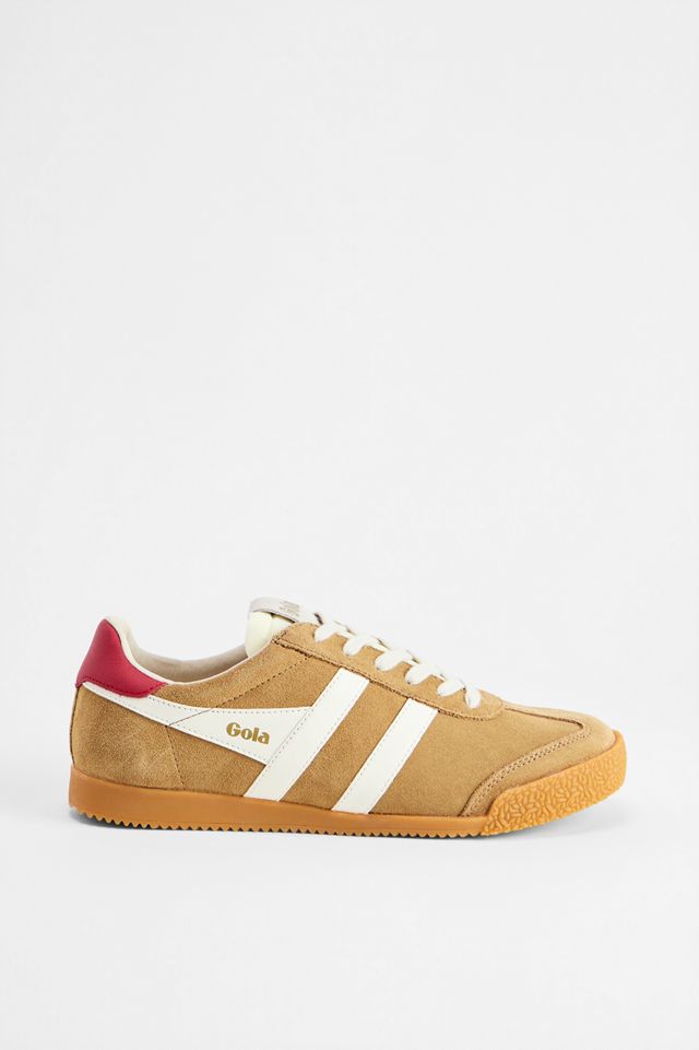 Gola Elan Wildleder-Sneaker in Karamell & Weiß #2