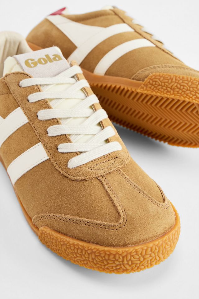 Gola Elan Wildleder-Sneaker in Karamell & Weiß #3