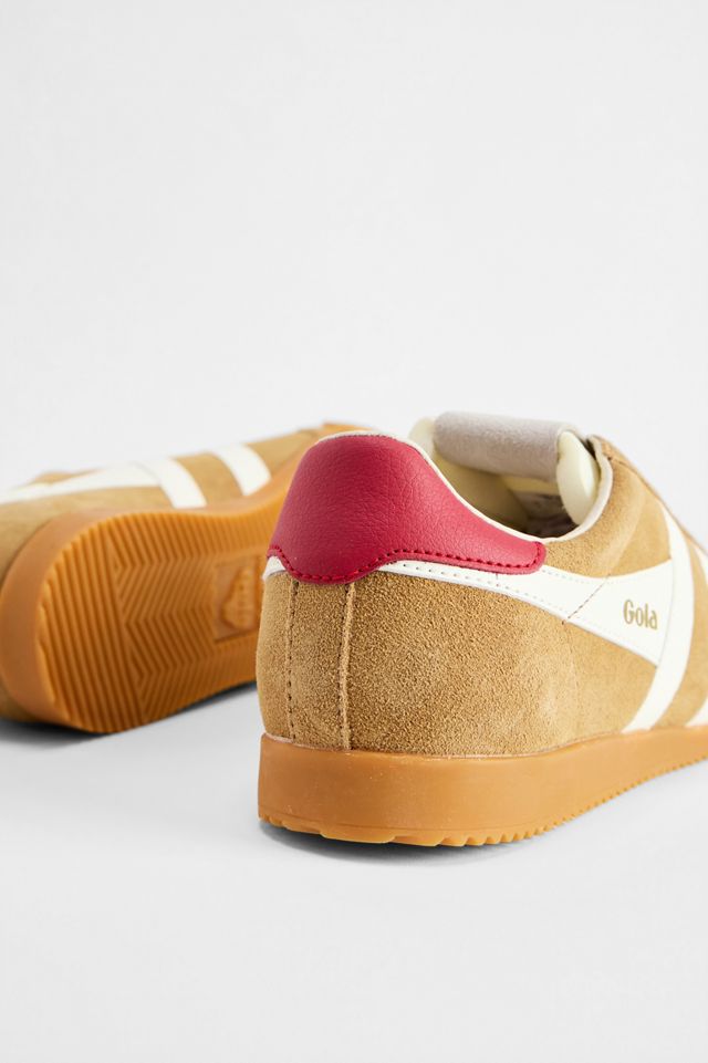 Gola Elan Wildleder-Sneaker in Karamell & Weiß #4