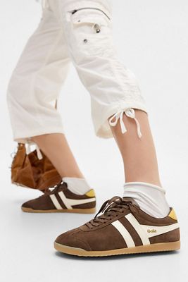 Sneakers Gola Brown Bullet in Pelle Scamosciata