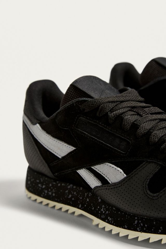 Reebok Classic - Baskets en cuir ondulé noires #2