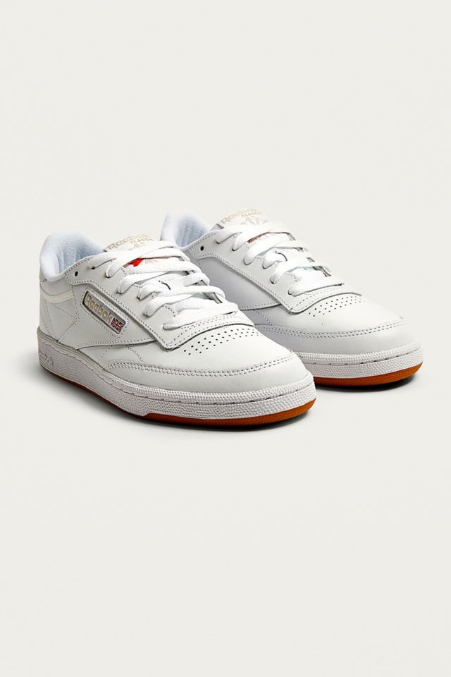Reebok White Club C 85 Gum Sole Trainers #1