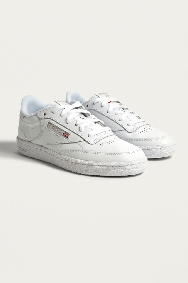 Reebok Club C 85 White on White Leather Trainers #1