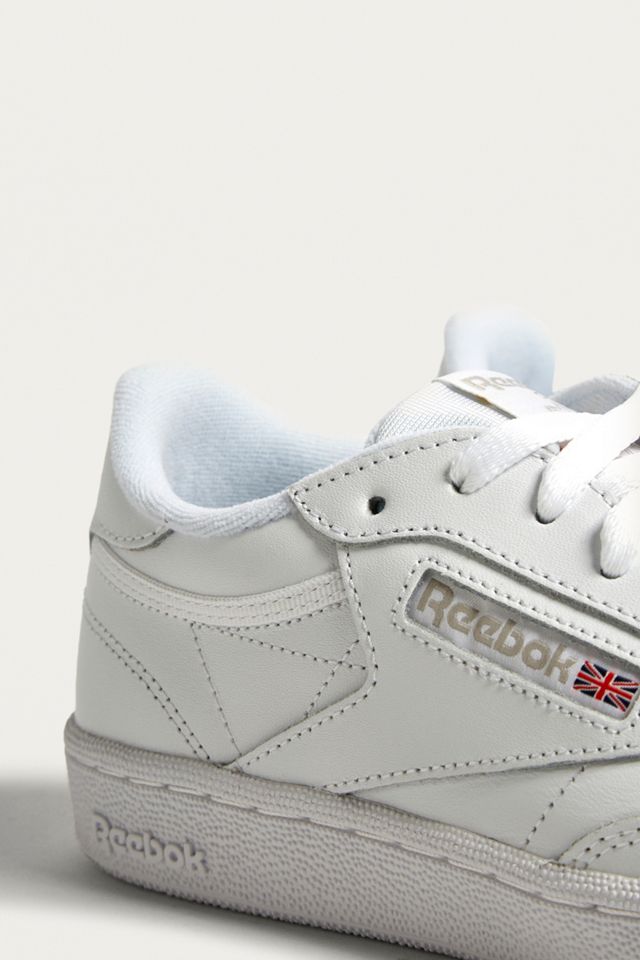 Reebok Club C 85 White on White Leather Trainers #2