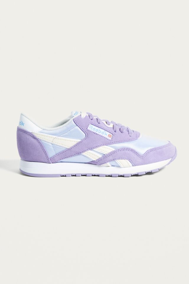 Reebok lilac 2025 classic nylon trainers