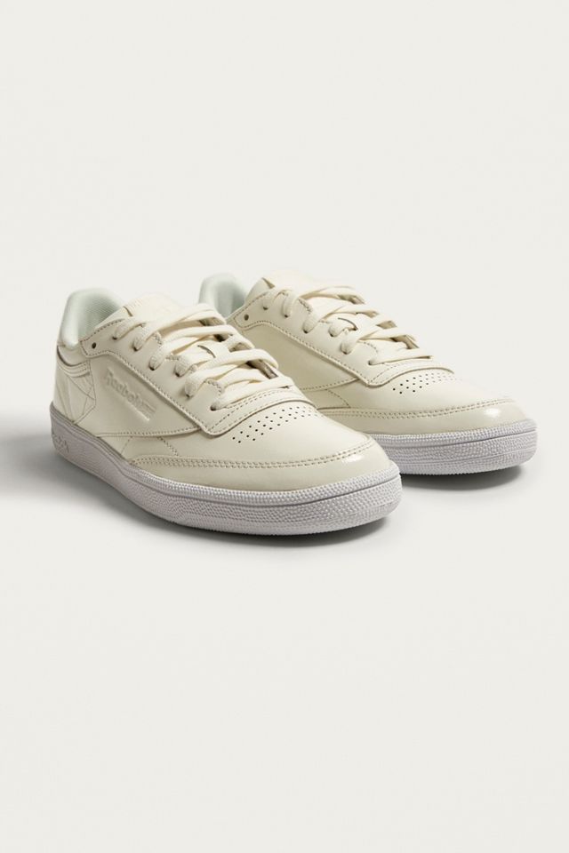 Reebok Club C 85 Entrenadores de Patentes Blancas #1