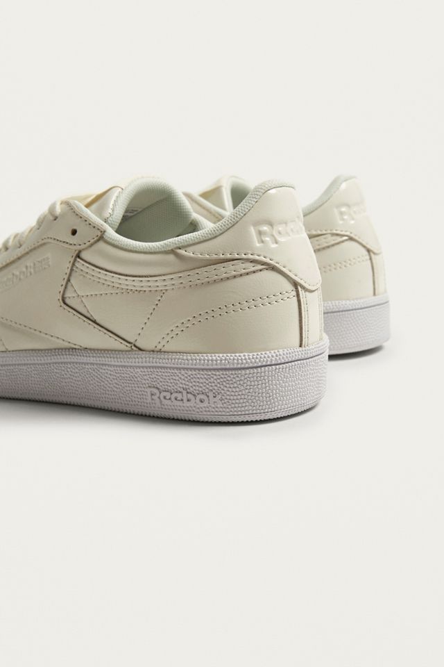Reebok Club C 85 Entrenadores de Patentes Blancas #3