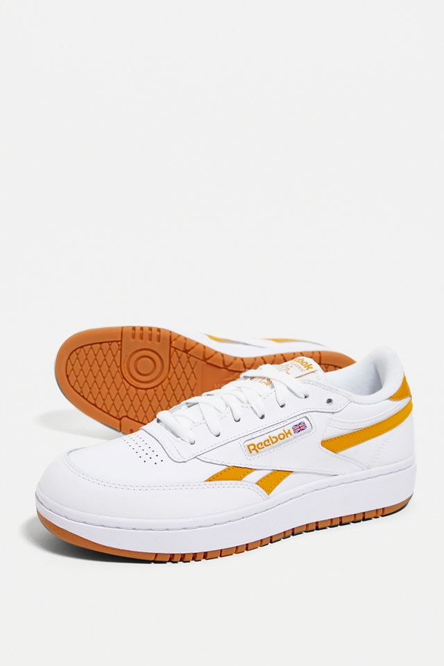 Reebok Orange & White Club C Double Trainers #2