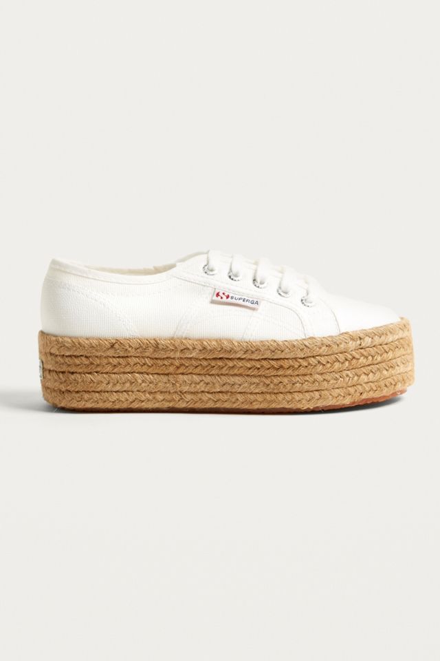 Superga 2790 Cotropew White Flatform Trainers Urban Outfitters UK