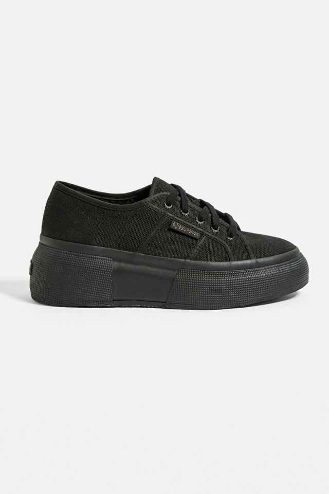 Superga – Plateau-Sneaker „2287 Cotu“ in Schwarz #3