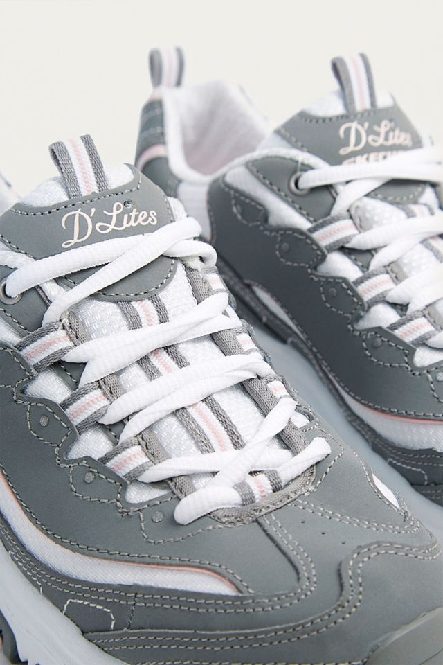 Skechers D’lites Grey and White Trainers #2