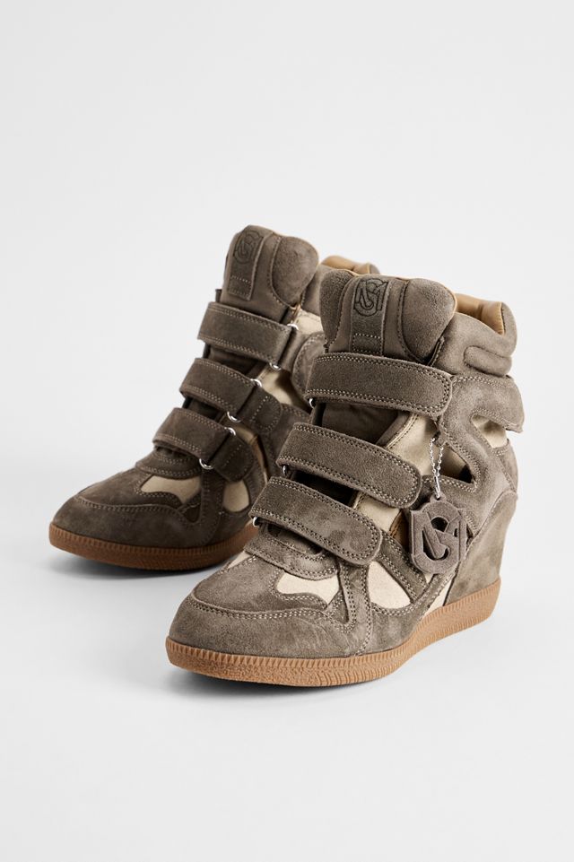 Baskets compensées Mavis taupe Steve Madden #1