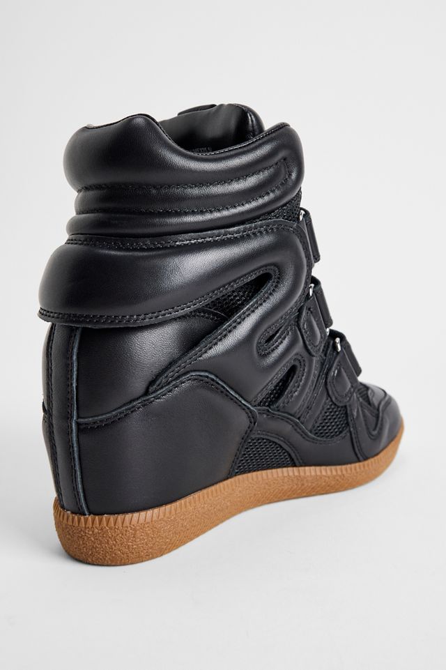 Steve Madden Schwarze Mavis Leder-Keilabsatz-Sneaker #3