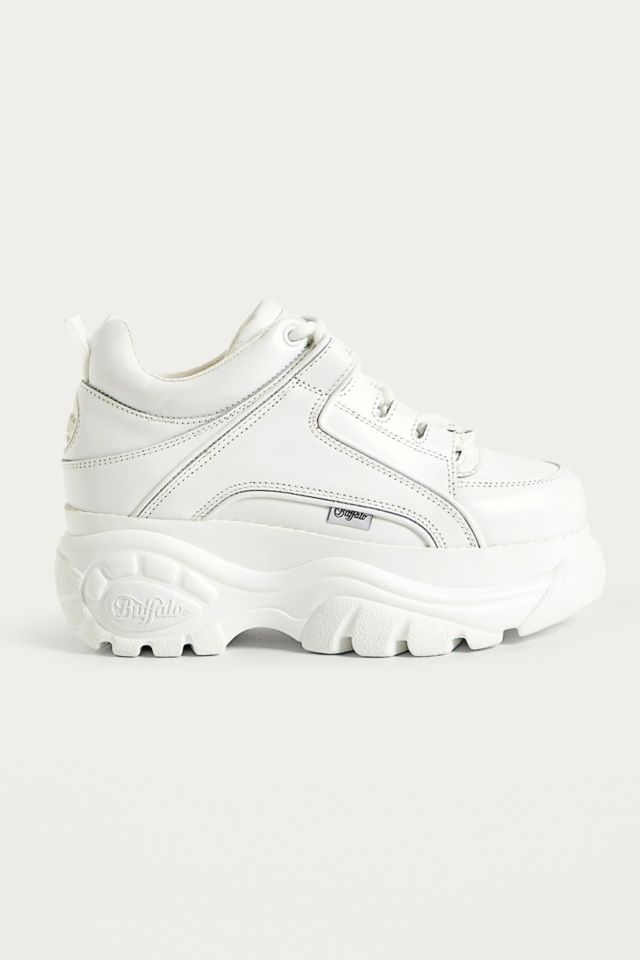 Buffalo White Leather Chunky Platform Trainers | Urban Outfitters UK