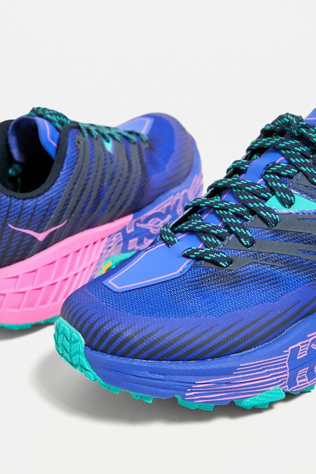 HOKA Speedgoat 4 Blue & Pink Trainers #1