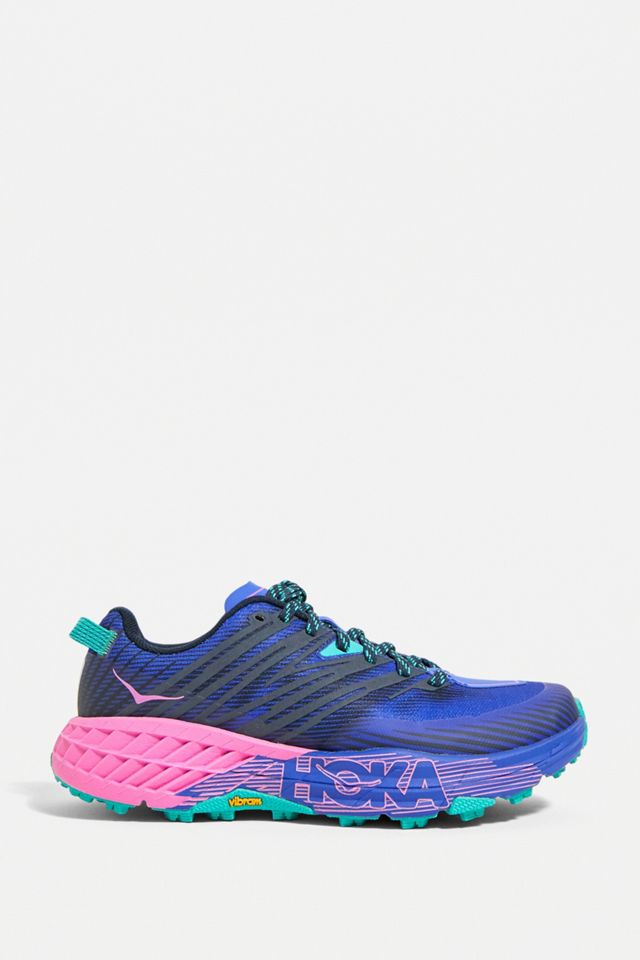HOKA Speedgoat 4 Blue & Pink Trainers #2