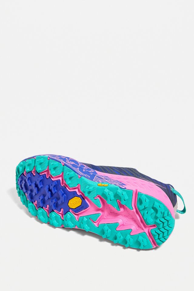 HOKA Speedgoat 4 Blue & Pink Trainers #4