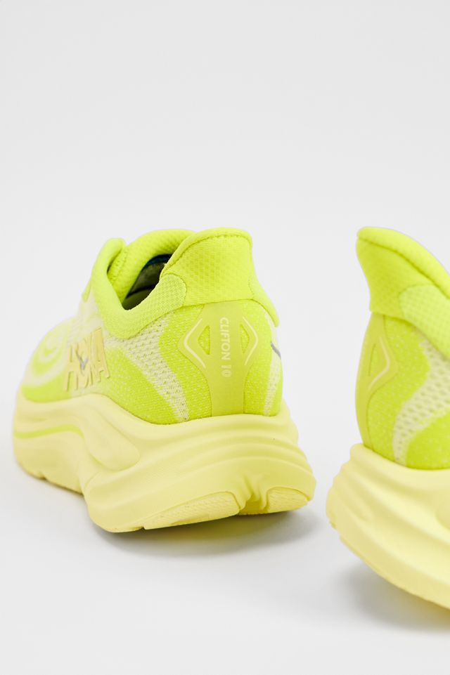 HOKA Yellow Clifton 10 Trainers #4