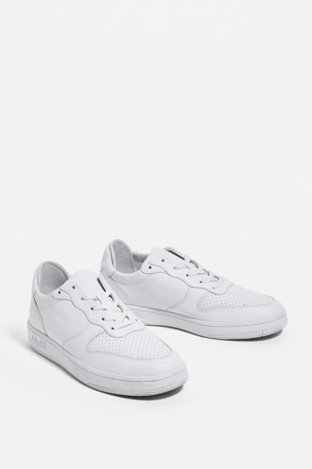 CLAE Triple White Malone Leather Trainers | Urban Outfitters UK