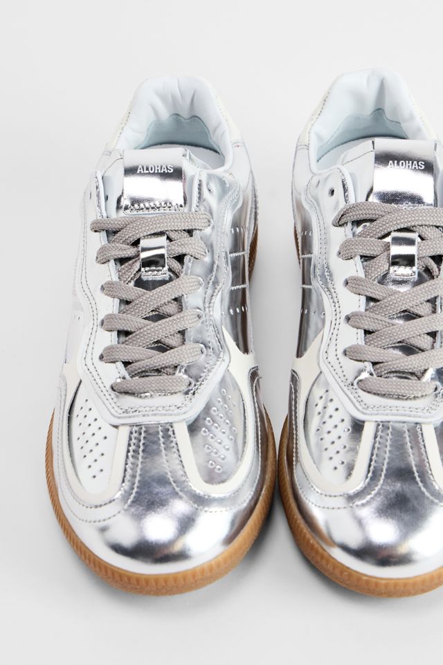 ALOHAS Silver TB.490 Leather Trainers #2