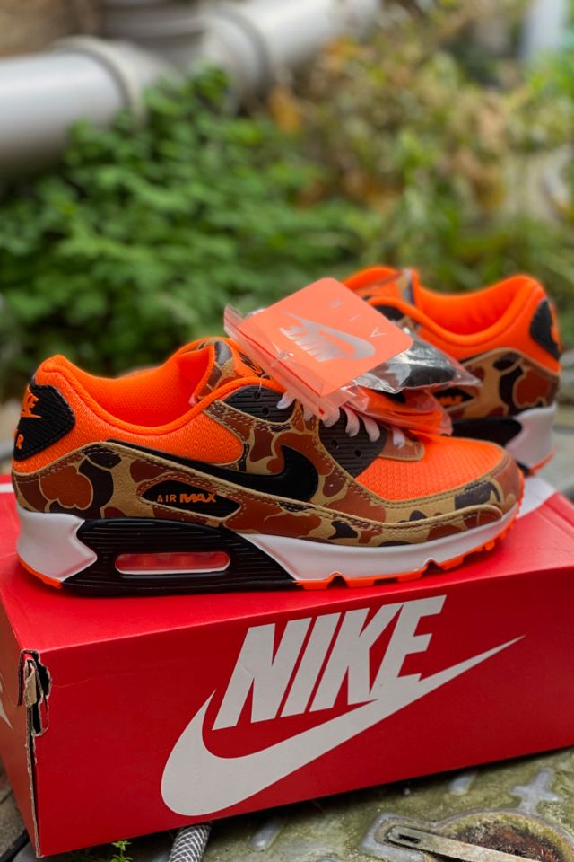 Nike Air Max 90 Orange Camo Trainers | Urban Outfitters UK