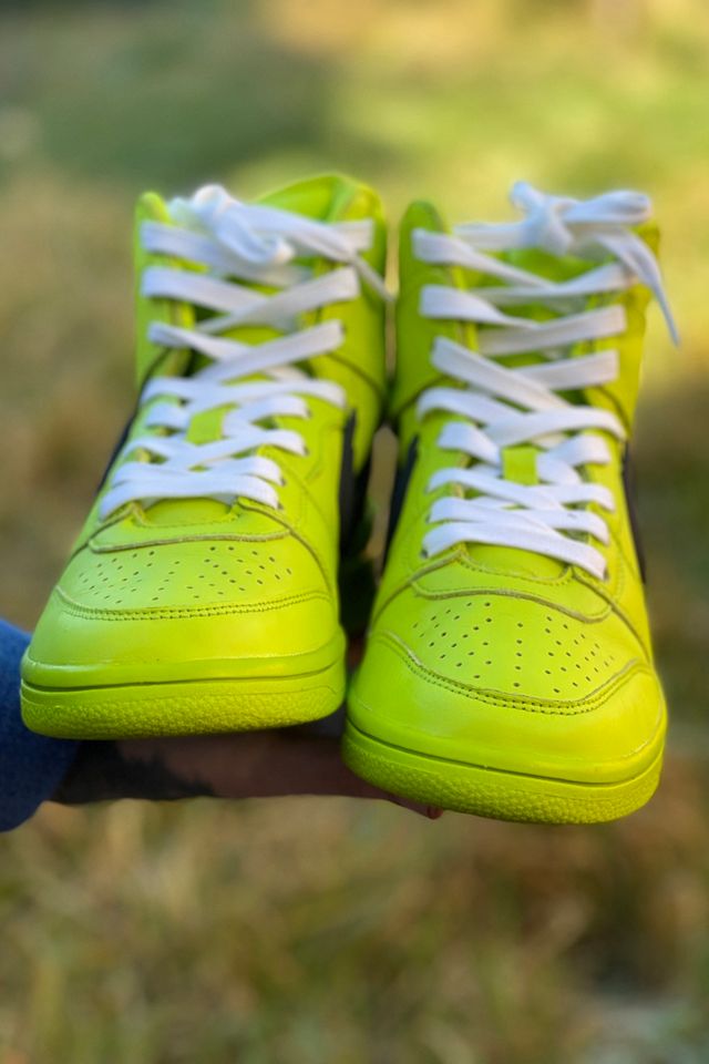 Nike X Ambush Dunk High Flash Lime Trainers | Urban Outfitters UK