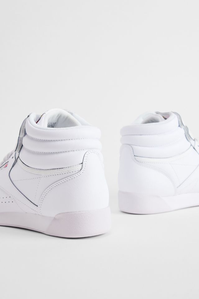 White Reebok FreeStyle Hi Trainers #4