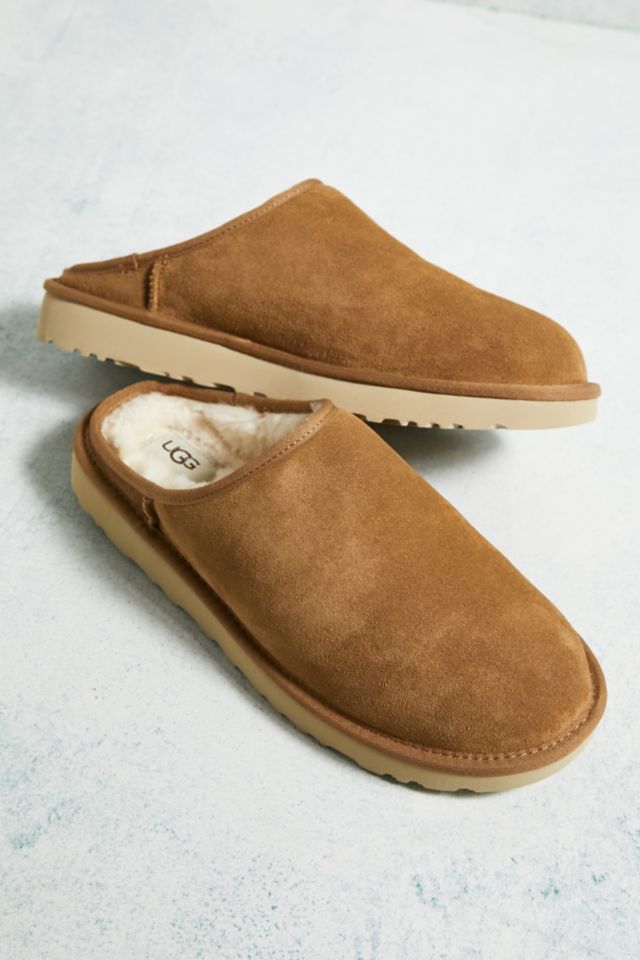 Ugg leather hot sale slip ons