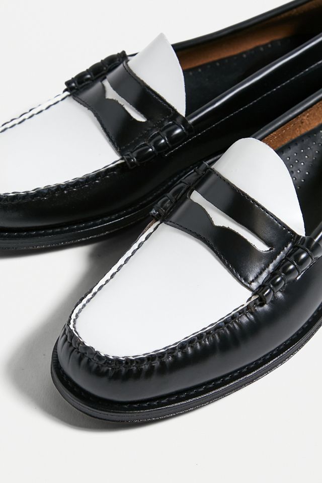Bass Black White Weejuns 90s Larson Penny Loafers Urban