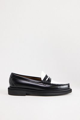 G.H.Bass Mocassins Penny Larson Weejuns Noir & Blanc